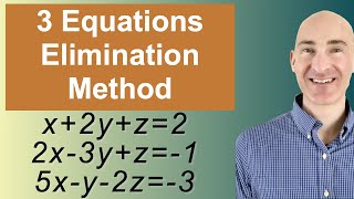 Solving Systems of 3 Equations Elimination [upl. by Babb]