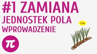 Zamiana jednostek pola  wprowadzenie 1  Pola figur [upl. by Ronym637]