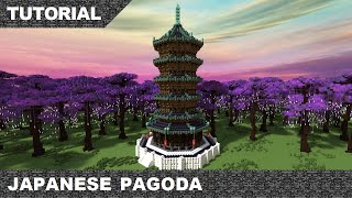 Minecraft Japanese Pagoda Tutorial amp Download part 1 [upl. by Belda]