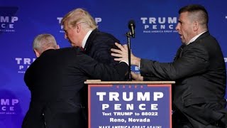 Donald Trump rushed off stage during rally in Nevada [upl. by Suoicul]