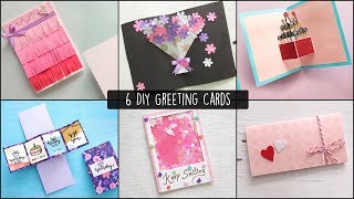 6 Easy Greetings Cards Ideas  Handmade Greeting Cards [upl. by Lobel]