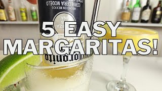 5 x EASY MARGARITA COCKTAIL RECIPES [upl. by Otaner]