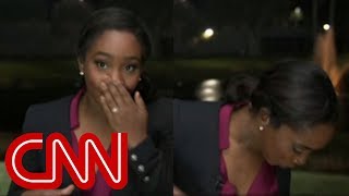 CNN reporter attacked by lizard on live TV [upl. by Casie]