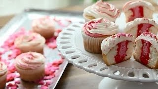 How to Make Sweetheart Cupcakes  Valentines Recipes  Allrecipescom [upl. by Kir]