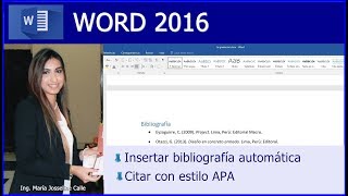 CÓMO INSERTAR BIBLIOGRAFÍA AUTOMÁTICA EN WORD CÓMO CITAR EN FORMATO APA [upl. by Ethelind]