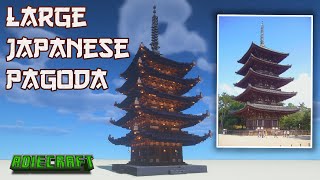 Minecraft Pagoda  Large Japanese Pagoda Minecraft TUTORIAL  Nether Update 116 [upl. by Ativahs]