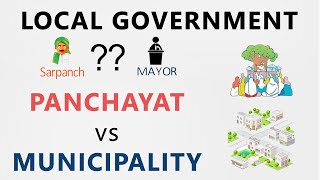 Local Government  Panchayati Raj Vs Municipalities Explained In Detail  Hindi [upl. by Tirrej]