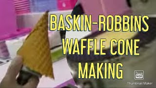 BaskinRobbins  WAFFLE CONE MAKING [upl. by Pell]