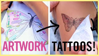 TURN KIDS ARTWORK into TEMPORARY TATTOOS [upl. by Harrod977]