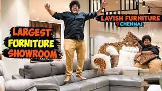 INDIAS LARGEST LUXURY FURNITURE SHOWROOM  Lavish Furniture Chennai  Irfans View [upl. by Suitangi]