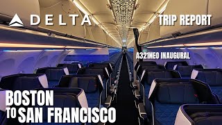 Delta Airlines A321NEO INAUGURAL Flight First Class Trip Report [upl. by Modestia]