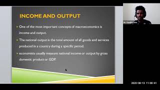 Macroeconomics 13 August 2020part 1 [upl. by Hsemin305]