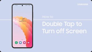 Enable Double Tap to Turn off Screen  Samsung Australia [upl. by Eisnil859]