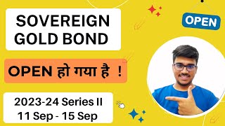 Sovereign Gold Bond Scheme 202324  RBI SGB  September Series 2 [upl. by Farrica293]