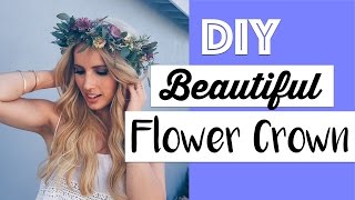 Gorgeous Flower Crown DIY [upl. by Asp]