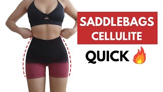 Burn saddlebag fat hip fat  Reduce Cellulite Lose outer thigh fat workout Back To School 16 [upl. by Olnek]