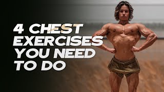 4 Chest Exercises To Build A BIGGER Chest  Chest Guide [upl. by Jelena]