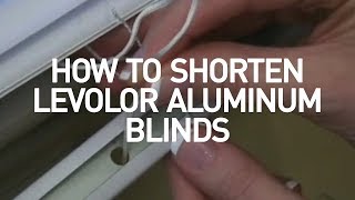 How to Shorten Aluminum Mini Blinds  Levolor Blinds [upl. by Sheeree]