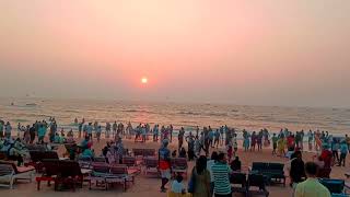 Candolim Beach Goa 😲 Crowd [upl. by Ysle]