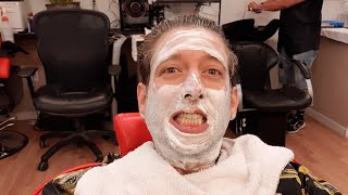 💈The 10 FIVE STRAIGHT RAZOR Barber Shave in Denver Colorado by Isaac at Eriks Barbershop [upl. by Hollyanne]