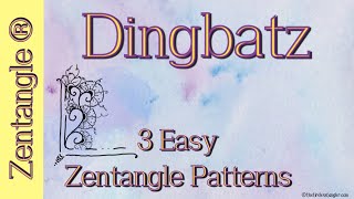 3 Easy Zentangle ® Patterns  Step by Step for Beginners [upl. by Eivol]