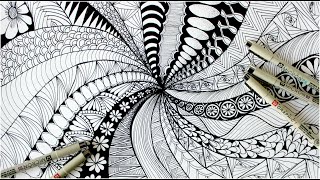 Zentangle art  Doodle patterns  Zendoodle [upl. by Girard]