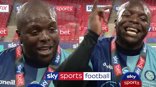 Best postmatch interview ever 🤣🙌 Akinfenwa celebrates Wycombes promotion [upl. by Onihc579]