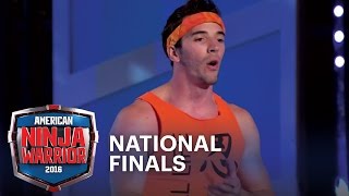 Drew Drechsel Tackles the National Finals Stage 3  American Ninja Warrior [upl. by Annayt]