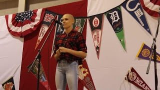 16yearold cancer survivor sings ‘Fight Song’ [upl. by Novehc]