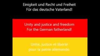 Lied der Deutschen Deutschlandlied  National anthem of Germany Hymne national de lAllemagne [upl. by Linder]