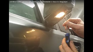 LED Mirror Puddle  welcome Light upgrade Land Rover Freelander 2  Disco 3 4  Range Sport [upl. by Odareg]