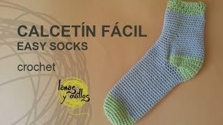 Tutorial Calcetines Crochet o Ganchillo Fácil [upl. by Kimon]