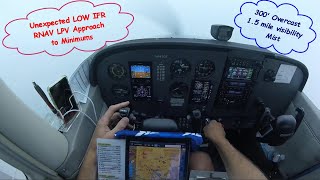 2 IFR Approaches to Minimums  LOW IFR at Skyhaven  Cessna 172M  POV [upl. by Ermine318]