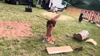 A fabulous range of wooden sculpture at Caerleon festival 2024 [upl. by Tneicniv]