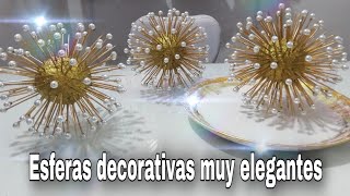 COMO HACER ESFERAS DECORATIVAS SENCILLAS Y ELEGANTES [upl. by Rod]