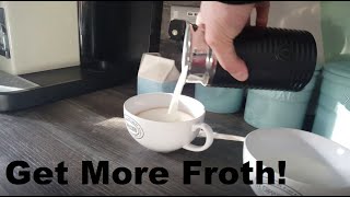 How to Get More Froth from Your Nespresso Coffee Aeroccino  Nespresso tips and help [upl. by Anitnelav359]