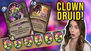 ATTACK OF THE CLOWNS Carnival Clown Druid  Darkmoon Faire  Hearthstone [upl. by Ecirtahs553]