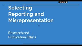 Selective Reporting and Misrepresentation of data Research and Publication ethics Phd coursework [upl. by Sitoiganap844]