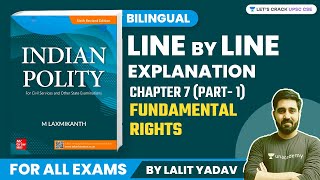 Fundamental Rights Part1  Complete MLaxmikanth Polity Bilingual Chapter 7  By Lalit Yadav [upl. by Anyal]