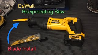 Dewalt Reciprocating Saw Blade installation Overview Light instructions DCS381 DSC380 [upl. by Germaun]