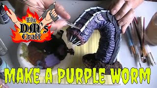 DIY Purple Worm Model CheapEasy Dungeons and Dragons Bigiture The DMs Craft EP 73 [upl. by Neelyam875]