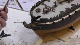 Revell USS Constitution Build 196 Scale [upl. by Nivrag286]