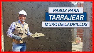 CÓMO TARRAJEAR MURO DE LADRILLOS 2021  PARTE 1 [upl. by Atikihs365]