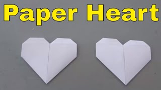 How To Make A Paper HeartFolding Origami Heart Tutorial [upl. by Anwadal]