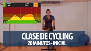 🚲 Entrenamiento BICICLETA estática 20 MIN clase 15  CLASE de CYCLING INICIAL [upl. by Yelknirb]