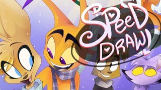 SPEED DRAW Zoophobia Christmas VivziePop [upl. by Anse]