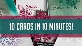 How to make 10 handmade cards in 10 minutes Seriously [upl. by Alison]