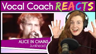 Vocal Coach reacts to Alice In Chains  Junkhead Layne Staley Live [upl. by Anaer]