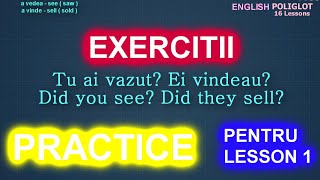 INVATA ENGLEZA  EXERCITII LECTIE 1 ENGLISH POLIGLOT 12 [upl. by Aselehc949]