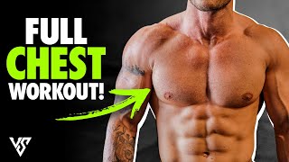 Chest Workout With Only Dumbbells 7 Exercises  V SHRED [upl. by Pieter]